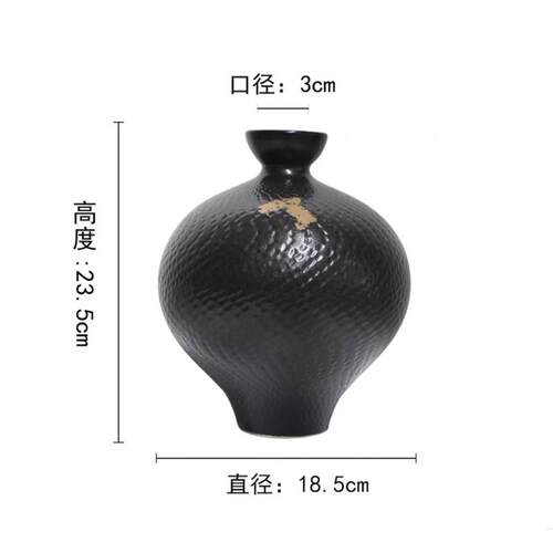 厂家直供创意简约装饰电视柜客厅迷你干花插花复古小花瓶陶瓷摆件