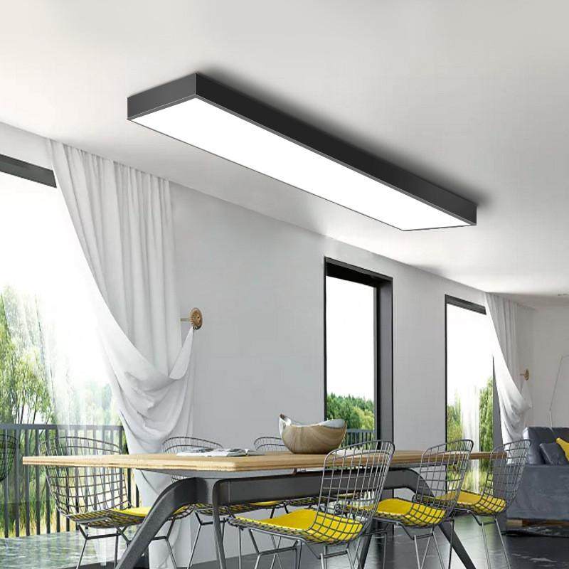 现代简约办公室吊灯LED平板吊线灯圆角商场工程条形灯具办公照明,家装灯饰光源,餐厅吊灯,淘宝优惠券,粉丝福利购,淘宝优惠卷