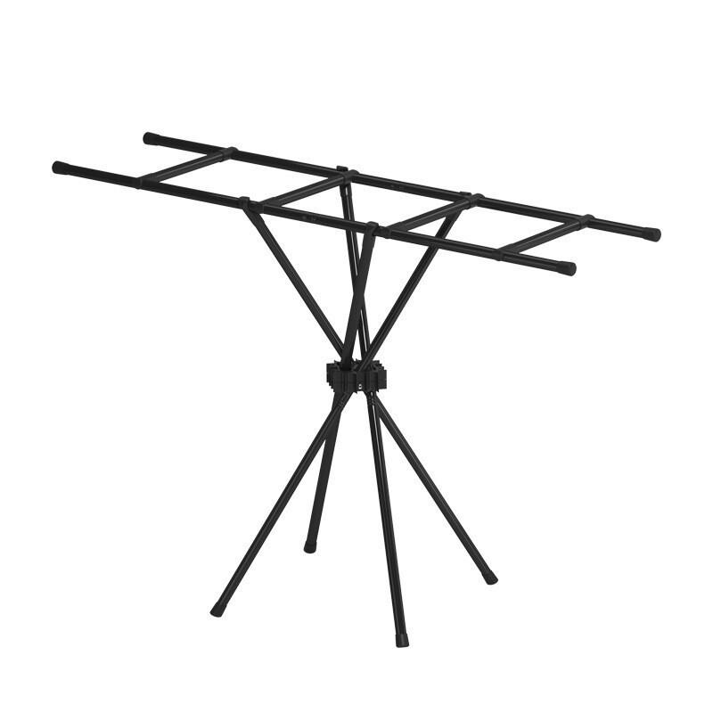 宿舍挂衣架阳台晾衣杆折叠式简易落地晾衣架卧室内家用单杆晒衣服