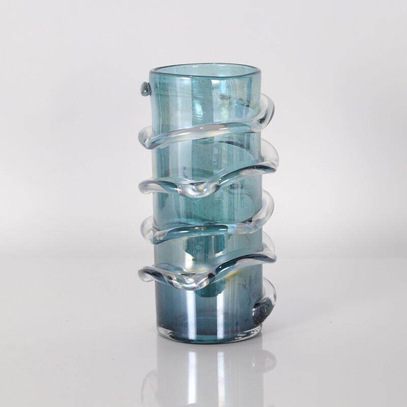 直筒缠玻璃丝琉璃花瓶高级感插花水培器新年果盘花店新房家居摆件