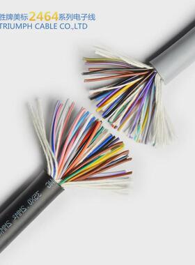 批发正标2464-18awg电源线2c~12c绝缘护套线黑色圆线现货直销