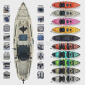 单人脚踏船卡亚塑钓鱼船可调脚踏系统户外海钓船路亚艇脚踏滚克舟