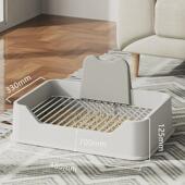 大号狗厕所不锈钢网防踩屎中小型犬狗便盆狗砂盆带墙防尿溅易清洗