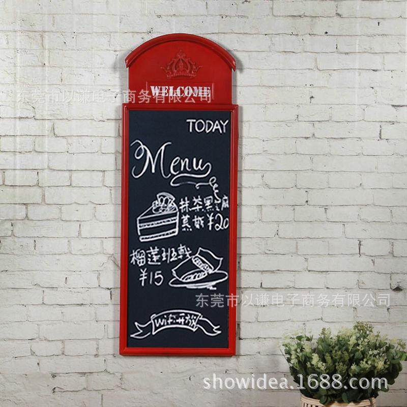 创意手工铁艺立式广告牌小黑板展示牌店铺用工业风软装促销宣传板