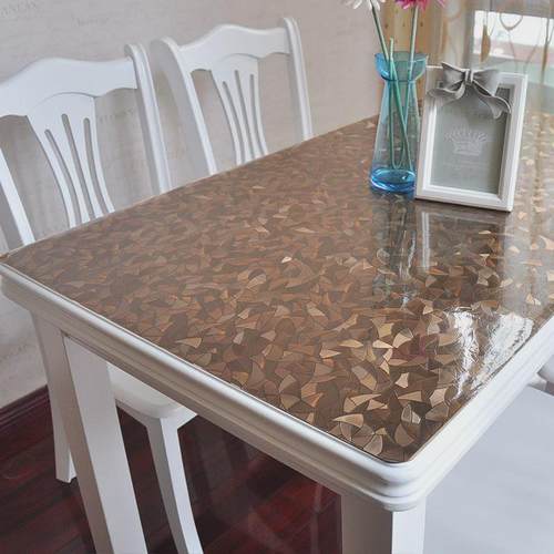 TD61透明彩色软质玻璃水晶板方桌布防水防烫茶几垫塑料餐桌垫台布