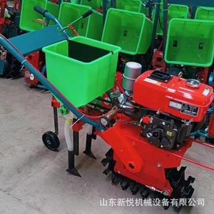 热销三行耘柴油玉米播种施肥机农用手推追肥机高梁汽油播机