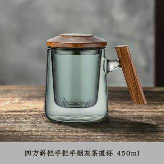 办公室娜斯玻璃茶杯茶水分离杯子高档格喝茶水杯日式泡茶杯男款
