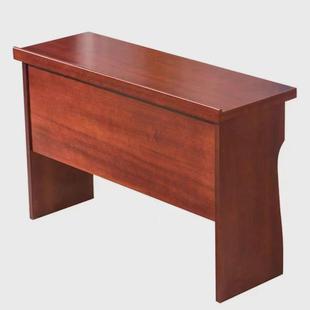 会议室会议桌椅组合油漆条桌双人长条桌实木贴皮1.2米会议培训桌