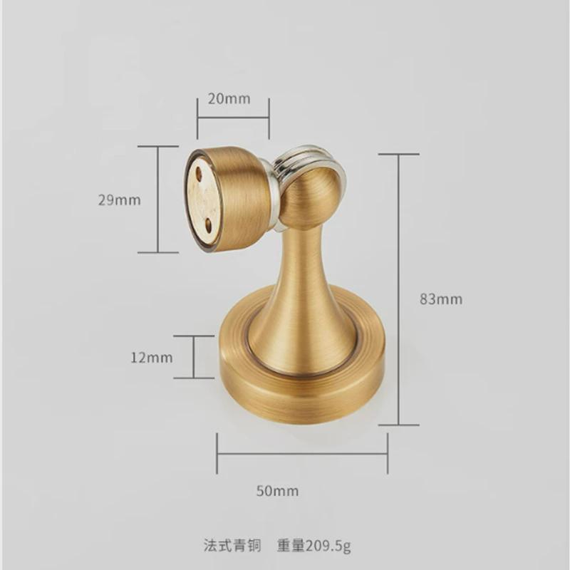 黄铜门吸强磁加长家用墙吸全铜卧室门防风孔门档打防撞门碰批发