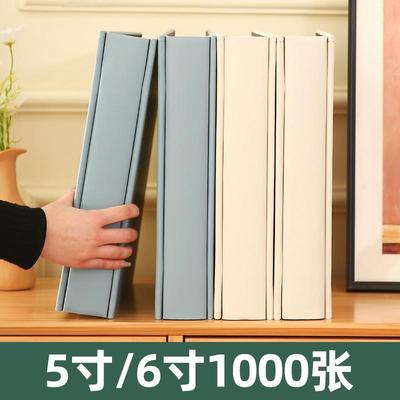 5寸6寸1000张相册本插页式成长纪念册家庭版白皮质相簿大容量雁冰