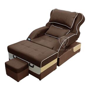 足浴厂家直供电动k歌足疗沙发佛山采耳按摩床整体钢架结构细麻布