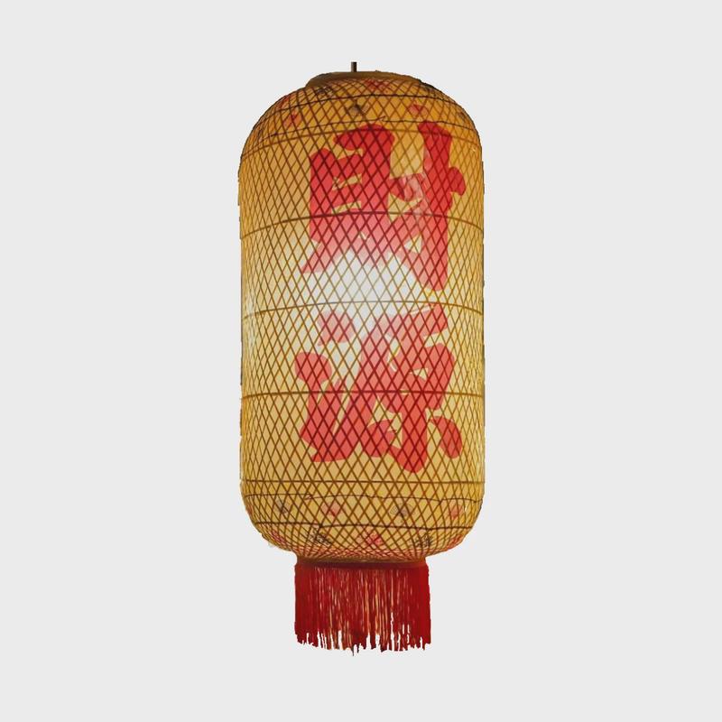 非遗灯笼仿古油纸纯手工火锅店大排档商场新年装饰竹编油纸灯笼