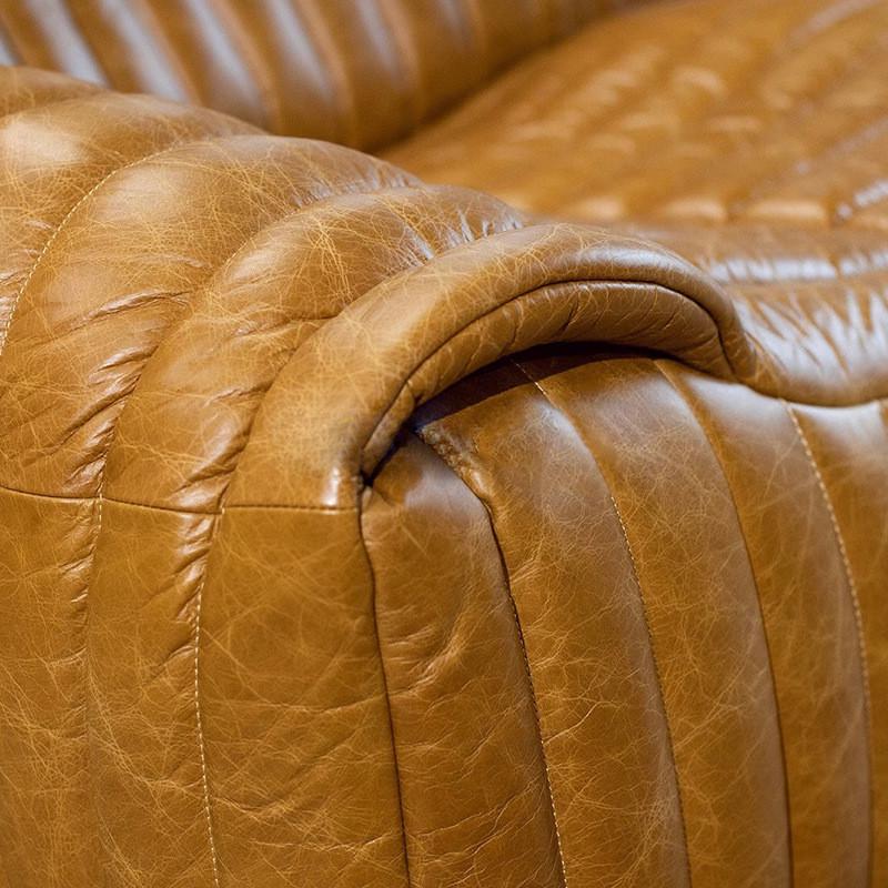 美式家具厂复古沙发客厅设计师双人三人沙发民宿家用佛山波浪沙发