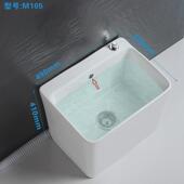 陶瓷拖把池阳台拖布池墩布池双驱动台控地拖盆拖把桶旋转卫生