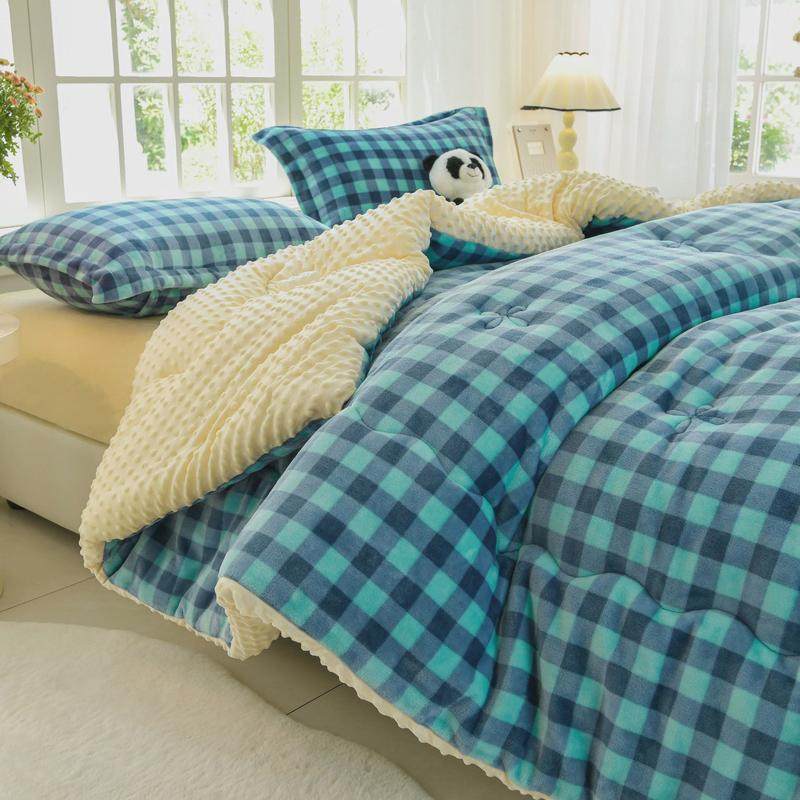 【保暖冬被加厚】豆豆绒新款单双人绒被子被芯可水洗直播货源,床上用品,化纤被,淘宝优惠券,粉丝福利购,淘宝优惠卷