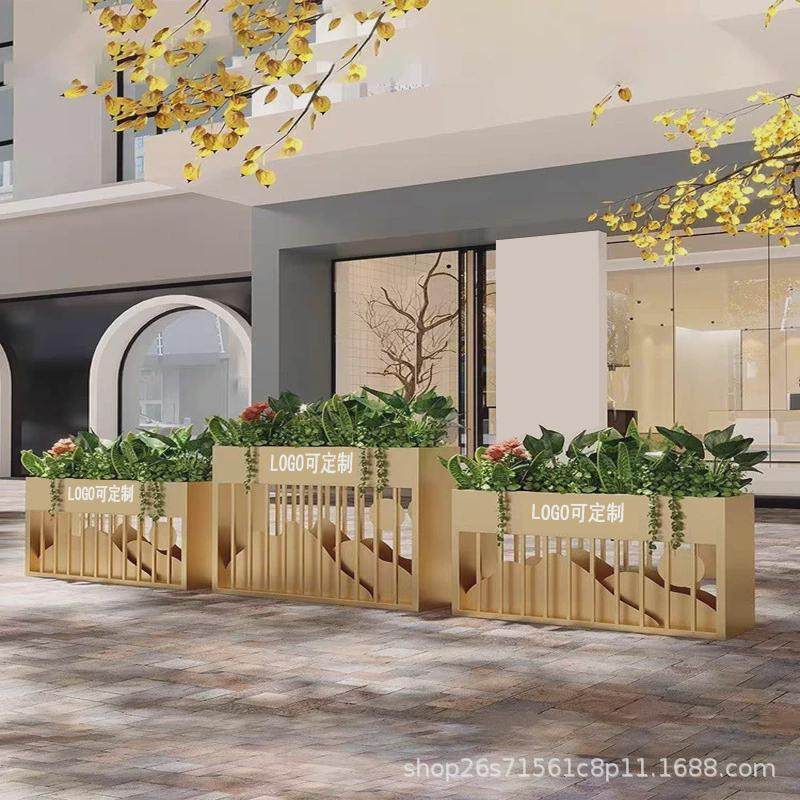 不锈钢树花盆铁艺组合花箱花坛商业广场花槽隔断围栏售楼部户外箱,鲜花速递/花卉仿真/绿植园艺,花盆,淘宝优惠券,粉丝福利购,淘宝优惠卷