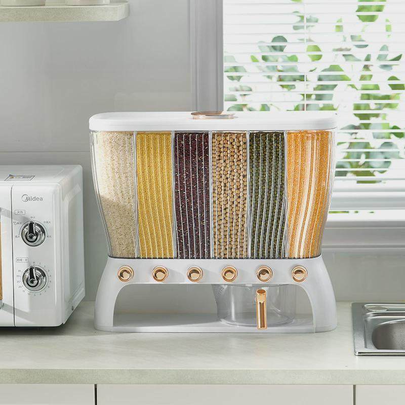 分格米桶五谷杂粮网红收纳盒大米杂粮防虫防潮密封收纳桶储米箱,机械设备,其他机械设备,淘宝优惠券,粉丝福利购,淘宝优惠卷