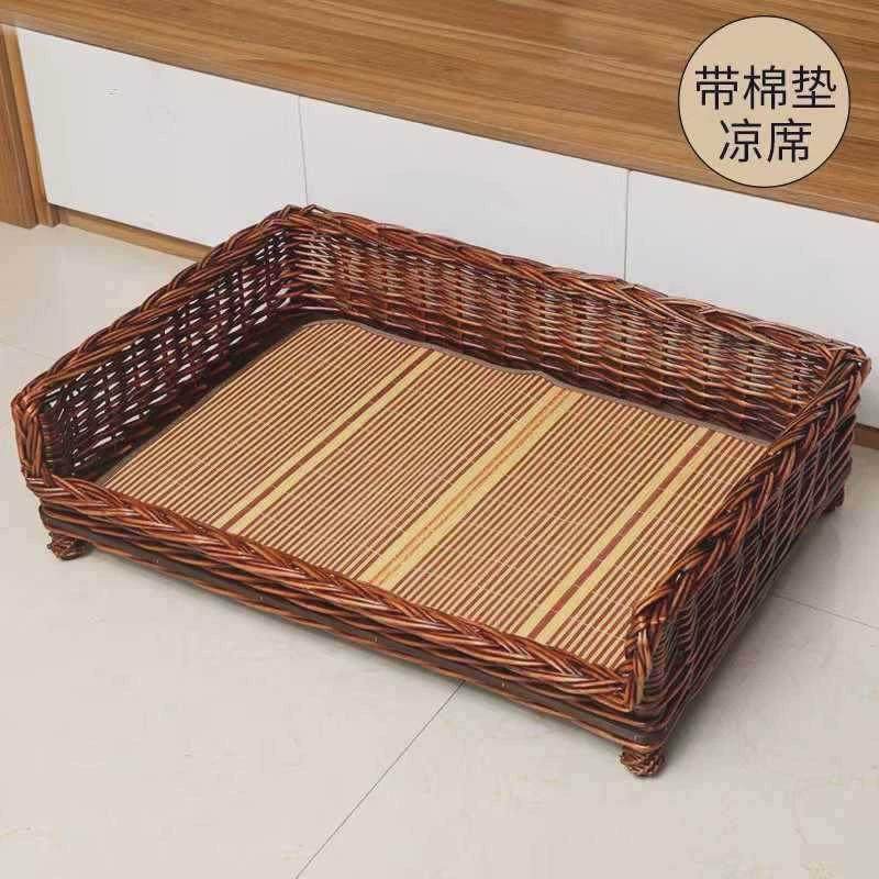 藤编狗窝可拆洗垫子离地夏天凉席宠物床屋泰迪大中小型犬四季通用,宠物/宠物食品及用品,狗窝/屋/帐篷/沙发,淘宝优惠券,粉丝福利购,淘宝优惠卷