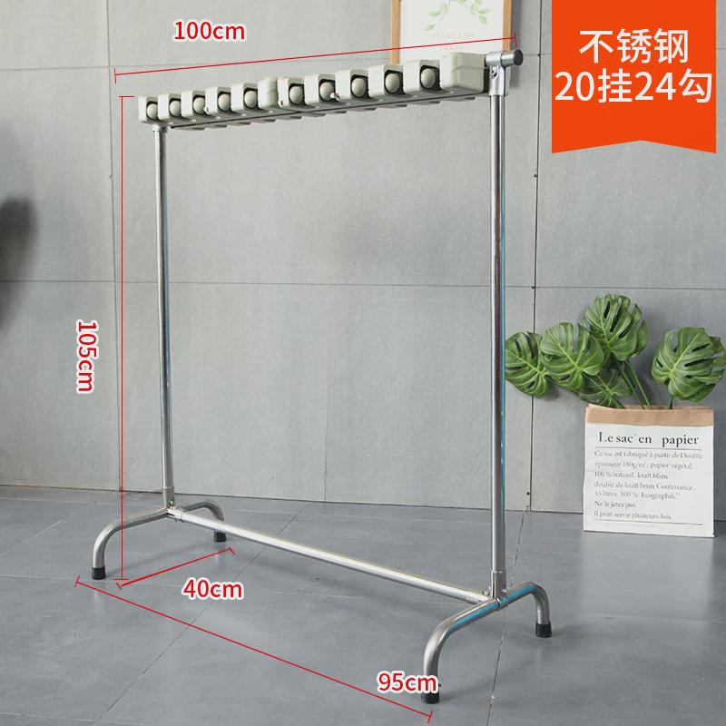 落地式墩布置物挂钩架收纳不锈钢免打孔新品扫把卫生间整理拖把架