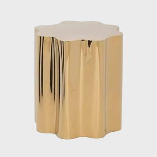 轻奢异形银色小边几客厅沙发边桌现代简约角几客厅金属边几小茶几