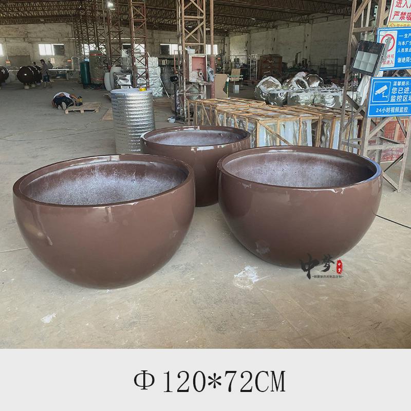 户外大花盆花器玻璃钢厂家商业街组合售楼部开业现代组合花钵花器