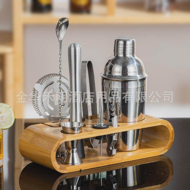 不锈钢调酒器套装鸡尾酒摇壶调酒工具雪克杯调酒酒吧工具全套