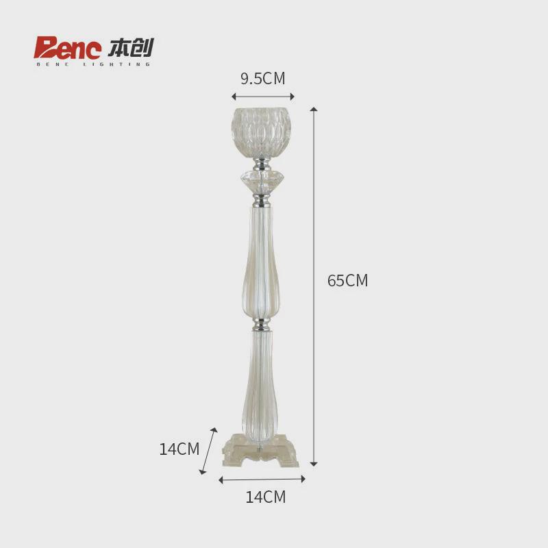 婚礼亚克力烛台晚餐轻奢烛光浪漫装饰蜡烛摆件婚庆透明水晶烛台