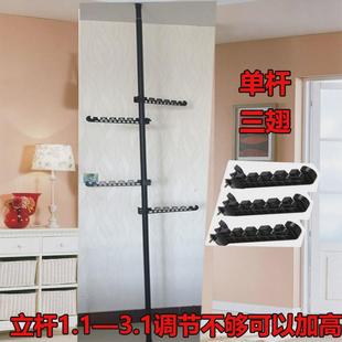 顶天立地晾衣架落地伸缩不锈钢卧室阳台单杆简易晾衣杆家用置新品