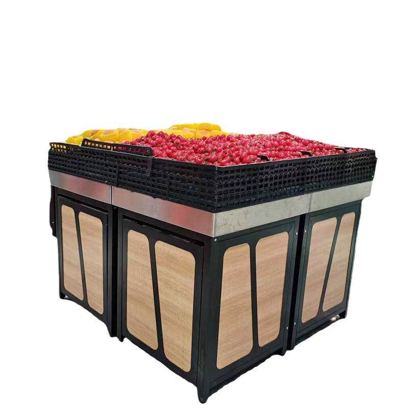 不锈钢蔬果展架蔬菜陈列架水果展示架多功能生鲜果蔬架超市货架