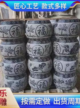 青石柱墩底座石墩子垫基石柱脚石雕包柱石实心石柱础柱顶石