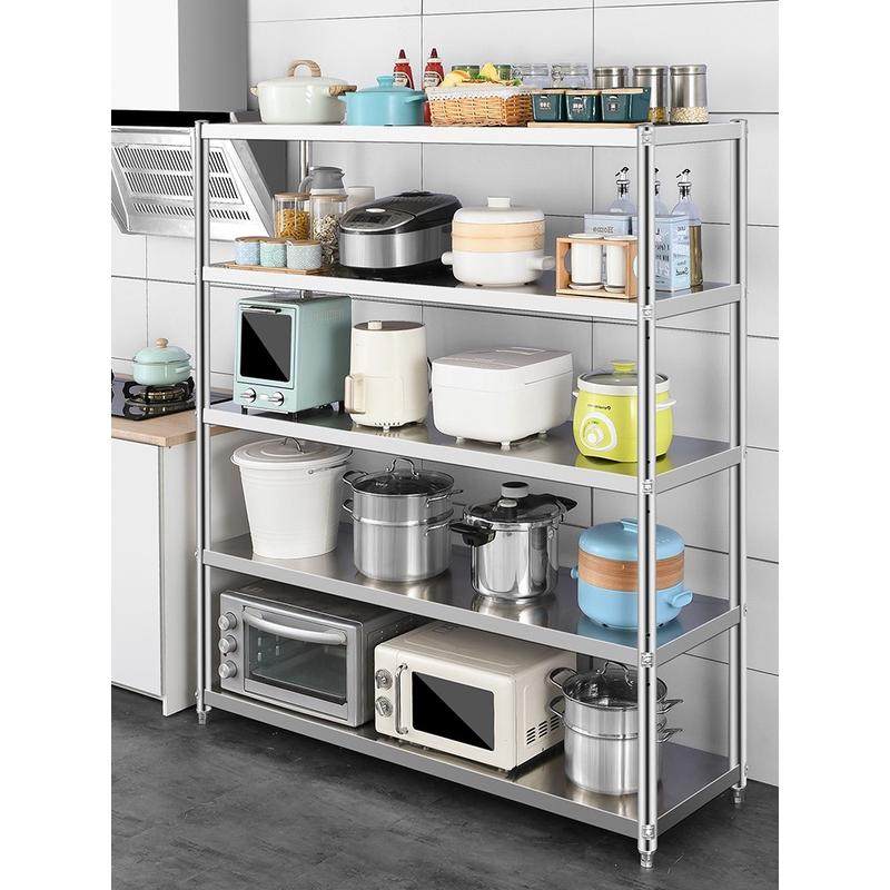 五层不锈钢架子置物架落地多层收纳架柜锅储物微波炉货架家用厨房,畜牧/养殖物资,特种养殖设备,淘宝优惠券,粉丝福利购,淘宝优惠卷