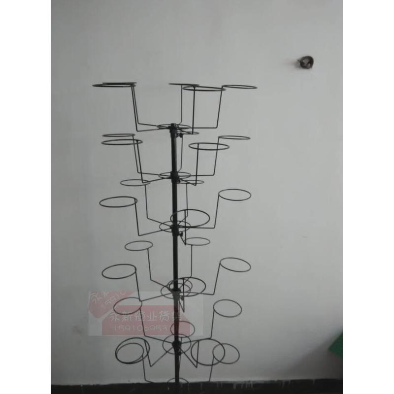 #热卖帽子架展示架铁艺帽架母婴店衣帽架七层架架帽托落地帽子帽