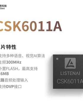 聆思CSK6系AI芯片提供大模型语音交互视觉识别SDK CSK6011A/6012