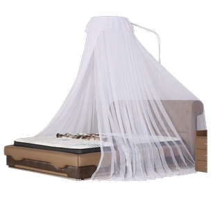 热销9v7t压脚蚊帐家用落地圆顶伸缩新款 免打孔1.5米1.8床2.0m调高