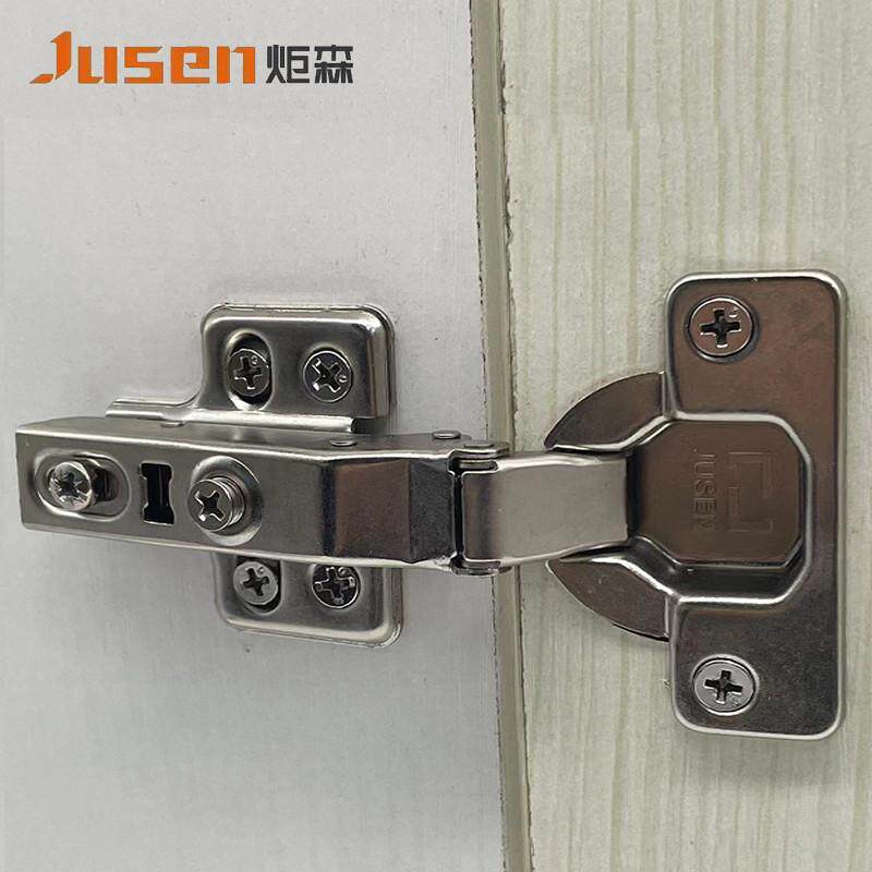 炬森304不锈钢铰链合页橱柜门阻尼液压缓冲铰链飞机荷叶五金配件