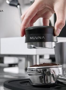 MUVNA咖啡布粉器51/53/58.35mm不锈钢四叶重力布粉器自动调节高度