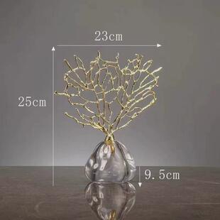 创意办公室摆件轻奢水晶客厅酒柜电视柜家居珊瑚树装饰品
