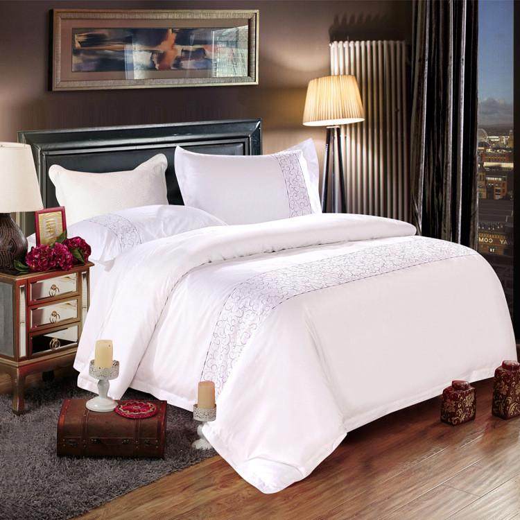 酒店布草床上用品厂家批60支发全棉被套贡缎刺绣绣花宾馆三四件套,床上用品,床品套件/四件套/多件套,淘宝优惠券,粉丝福利购,淘宝优惠卷