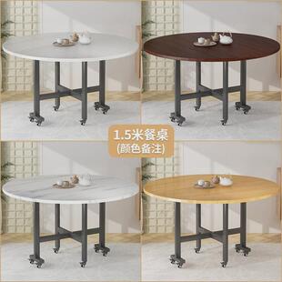 大圆桌家用10人饭桌酒店餐桌带转盘饭店家庭聚餐火锅桌子可折叠