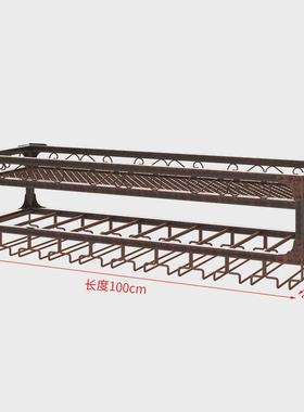 简约创意酒架吧台墙上轻奢红酒杯杯架倒挂家用餐厅酒柜置物架壁挂