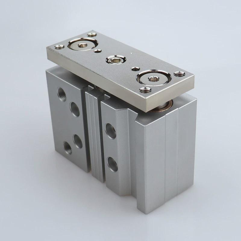 带三杆三轴薄型导杆气缸tcm/mgpm12/16/20-50*10/20/25/30/40-100