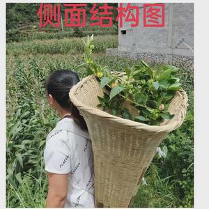 产地背罗背箩箩筐竹编竹制品收纳篮收纳筐背篼背筐夹背平口背罗