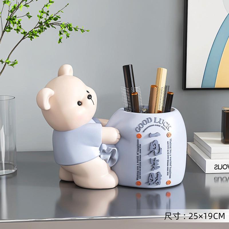 轻奢化妆笔刷收纳筒笔筒摆件收纳盒桌面装饰品多功能儿童书桌实用