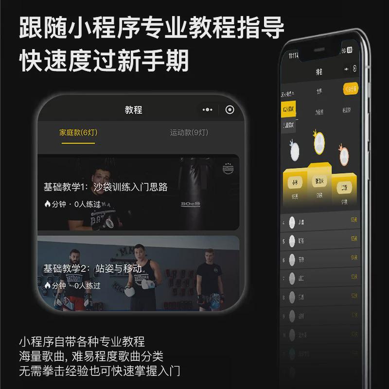 智能音乐拳击机拳击墙靶电子反应靶打节奏墙靶悬挂式训练器材