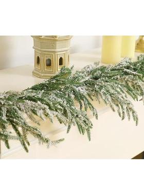 爆款诺福克藤条pe绿色软胶松针松柏藤条1.8m圣诞节装饰