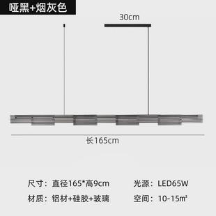 客廳吊燈現代簡約2024年新款 極簡玻璃餐廳大廳主燈具 創意圓環意式