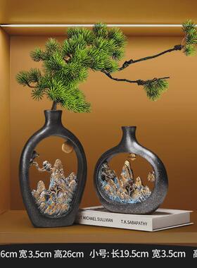 现代酒柜装饰品摆件轻奢高档家居客厅酒柜办公室大气套装工艺品