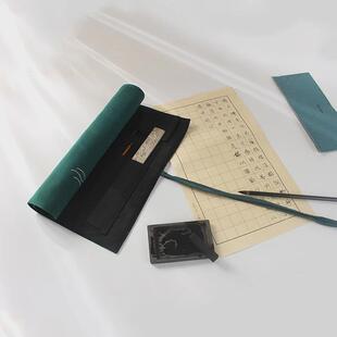 热销刺绣帆布大容量帘画卷功能毛笔容量收纳画笔多功能包笔袋