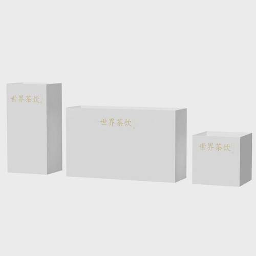 户外隔断花箱外摆商业街售楼部广场不锈钢长方形花盆花坛铁艺花槽