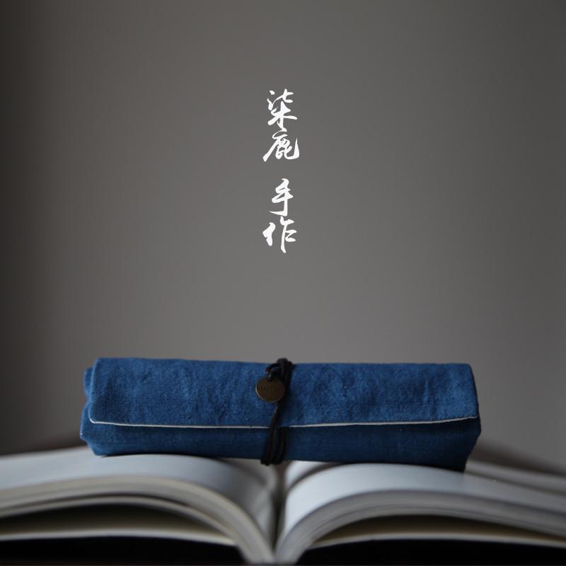 手创丨复古卷帘笔袋 钢笔笔帘卷笔袋男女大学生文具袋笔盒